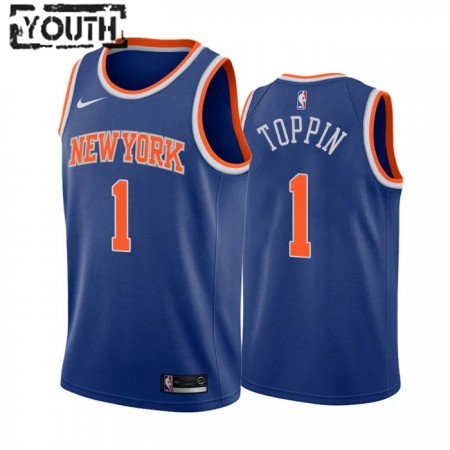 NBA Børn Trøje New York Knicks Obi Toppin 1 2022-23 Nike Icon Edition Swingman
